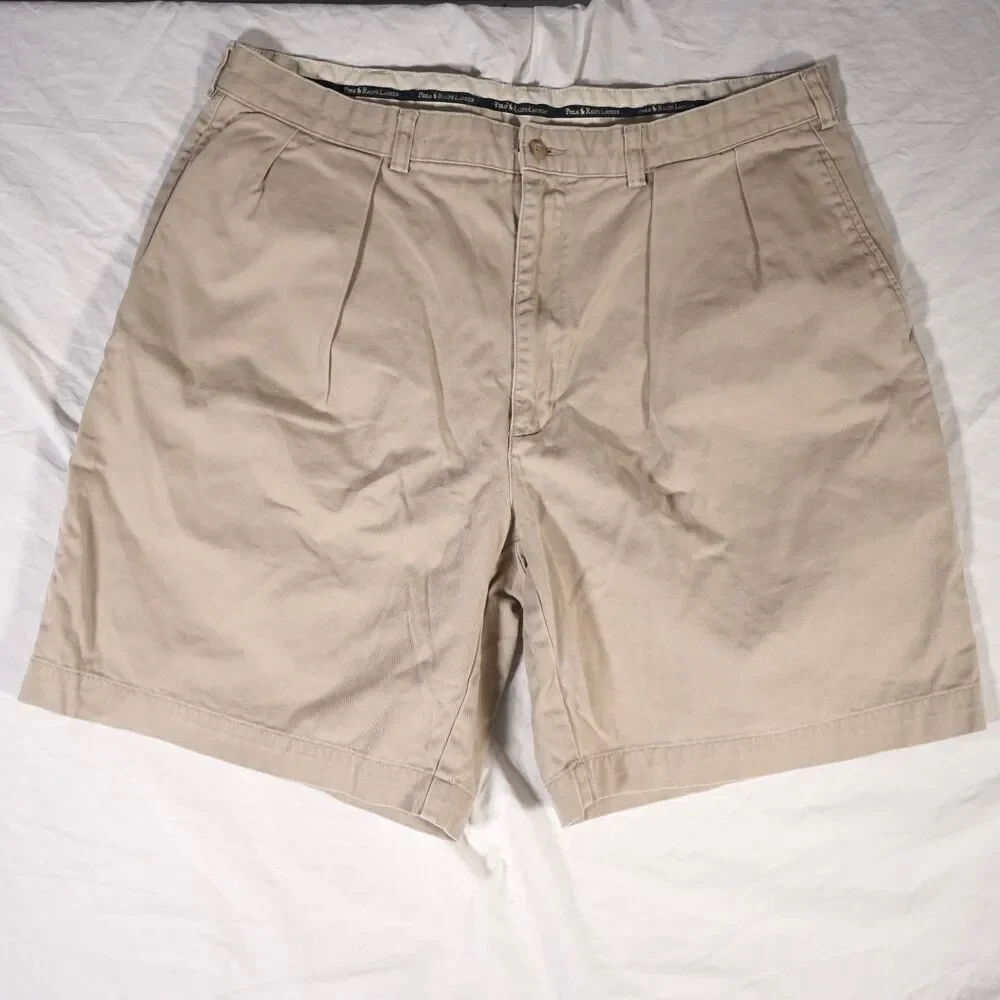 Vintage Polo Ralph Lauren Tyler Shorts Tan Beige Chino 38